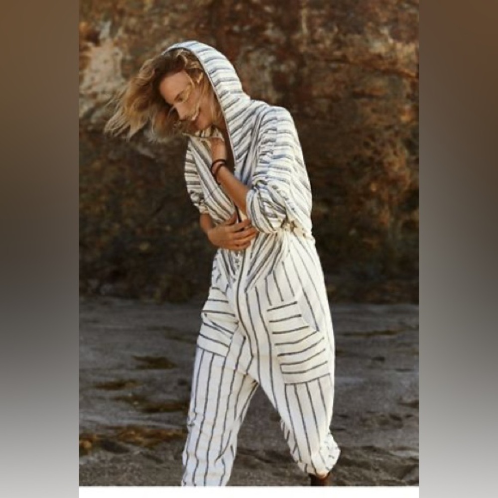 Free People B&W Oversized Jumper Romper Onezie Medium